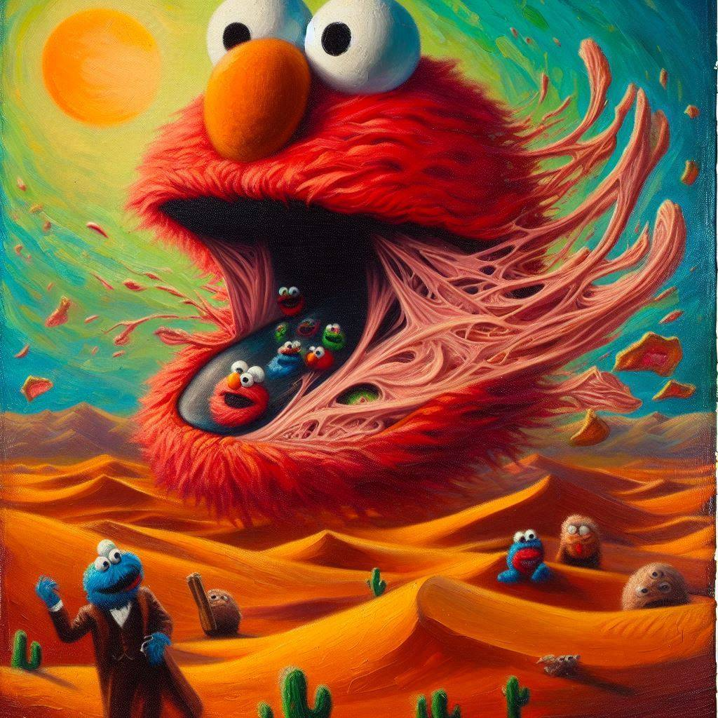ELMO'S MOUTH EATING ITS OWN NIGHTMARES