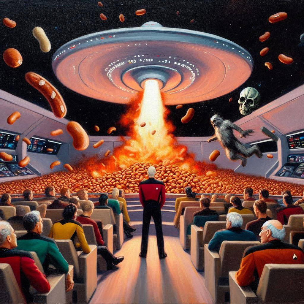 ALIENS SHITTING BEANS ON STARSHIP'S FACES