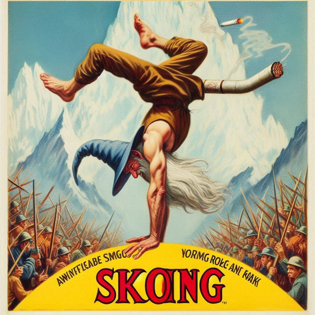 WIZARD HANDSTANDING ON A MOUNTAIN OF MISCHIEF