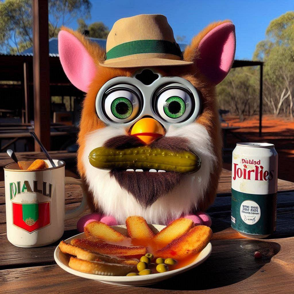 FURRY MONSTER CHOKING ON A PICKLE'S GROSSNESS