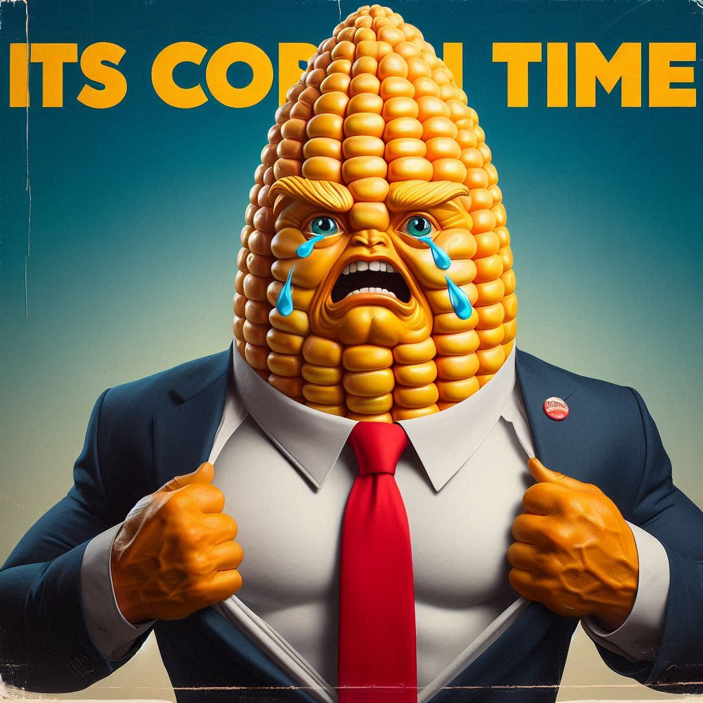 CORN MAN CRYING TEARS OF BUTTERED SORROW