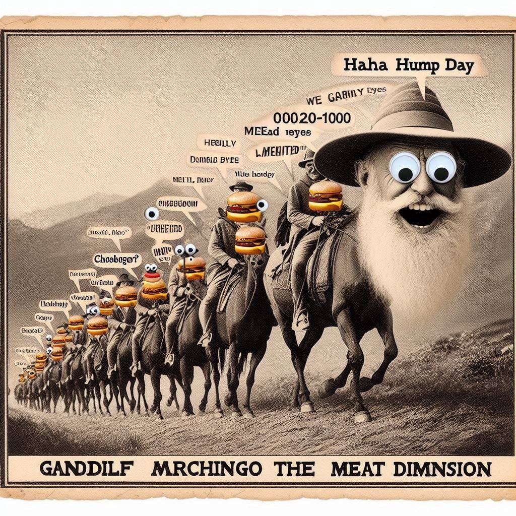 COWBOYS RIDING BURGERS INTO THE MEAT DIMENSION