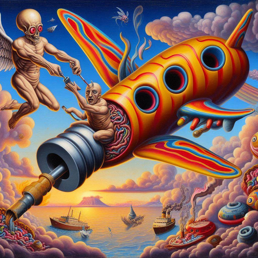 ALIENS BUTCHERING BRAINS IN A ROCKET'S ASS