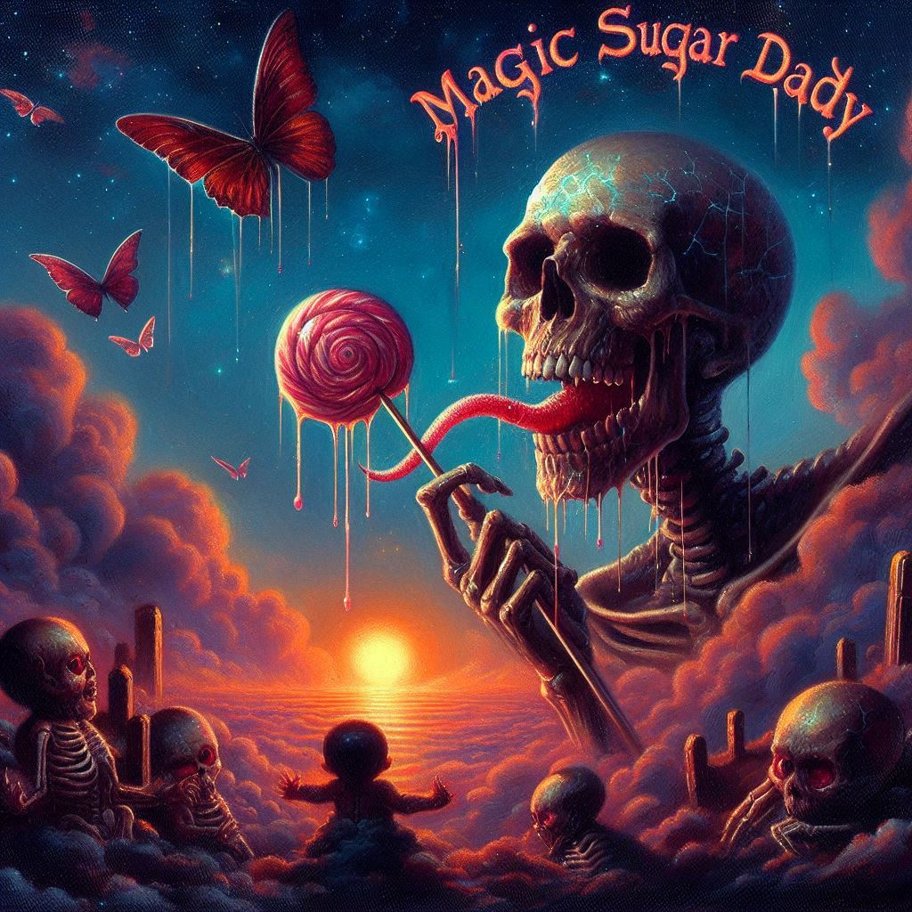 SKELETONS SUCKING ON CANDY COATED NIGHTMARES