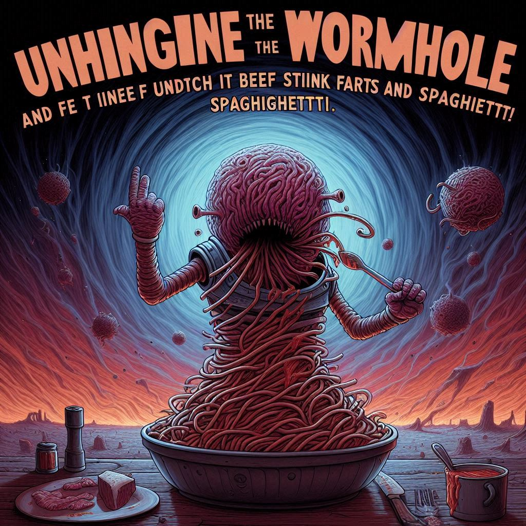 SPAGHETTI MONSTER EATING THE UNIVERSE'S SOUL