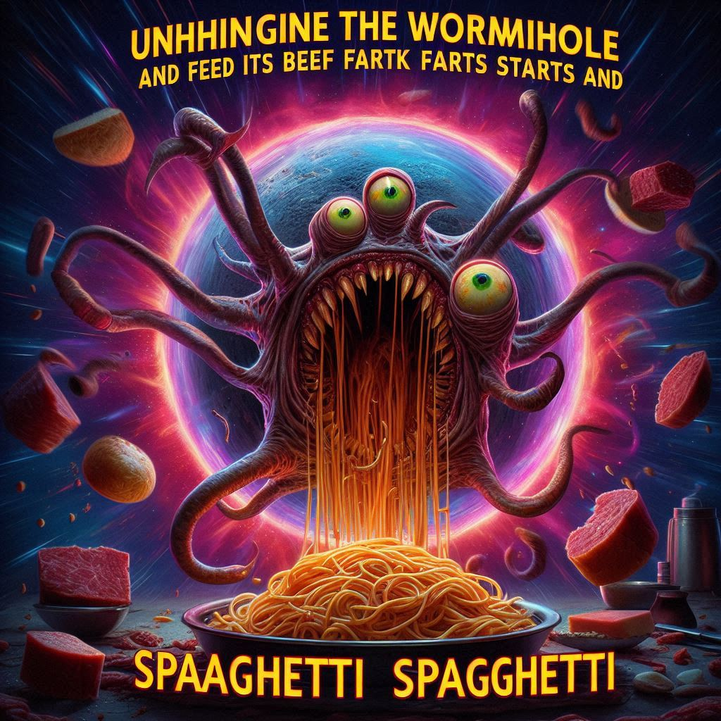 UNHINGE THE WORMHOLE AND FEED ITS FARTS