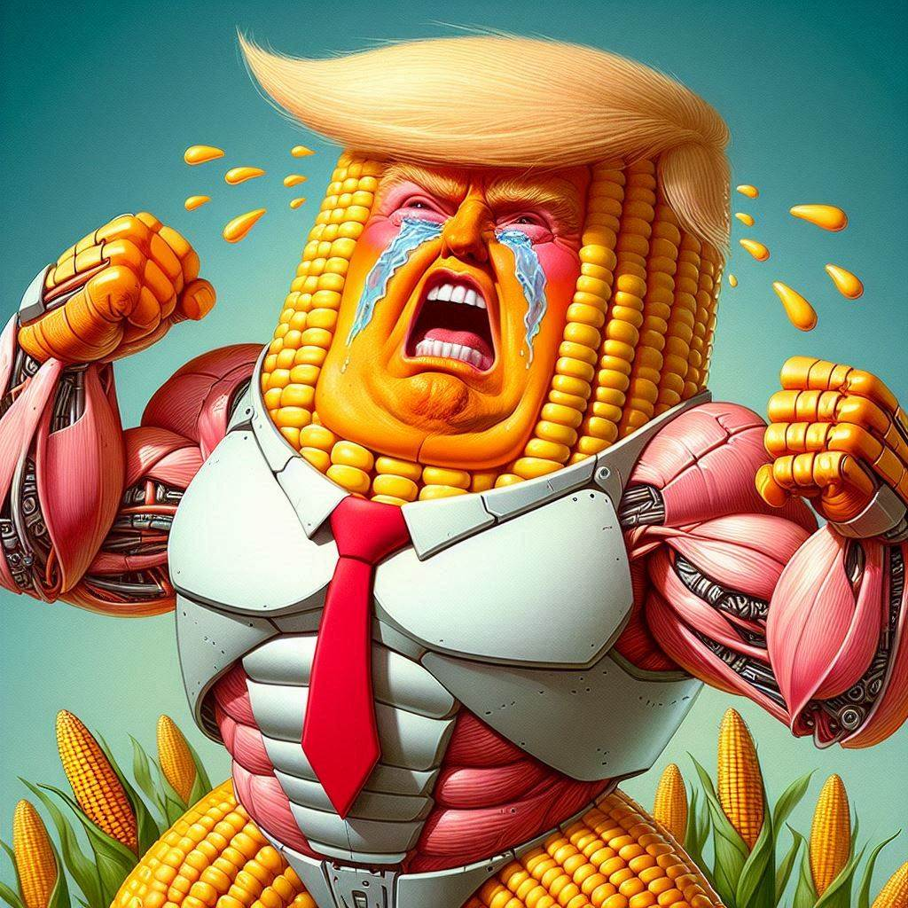 CORN MAN CRYING YELLOW TEARS OF FURY