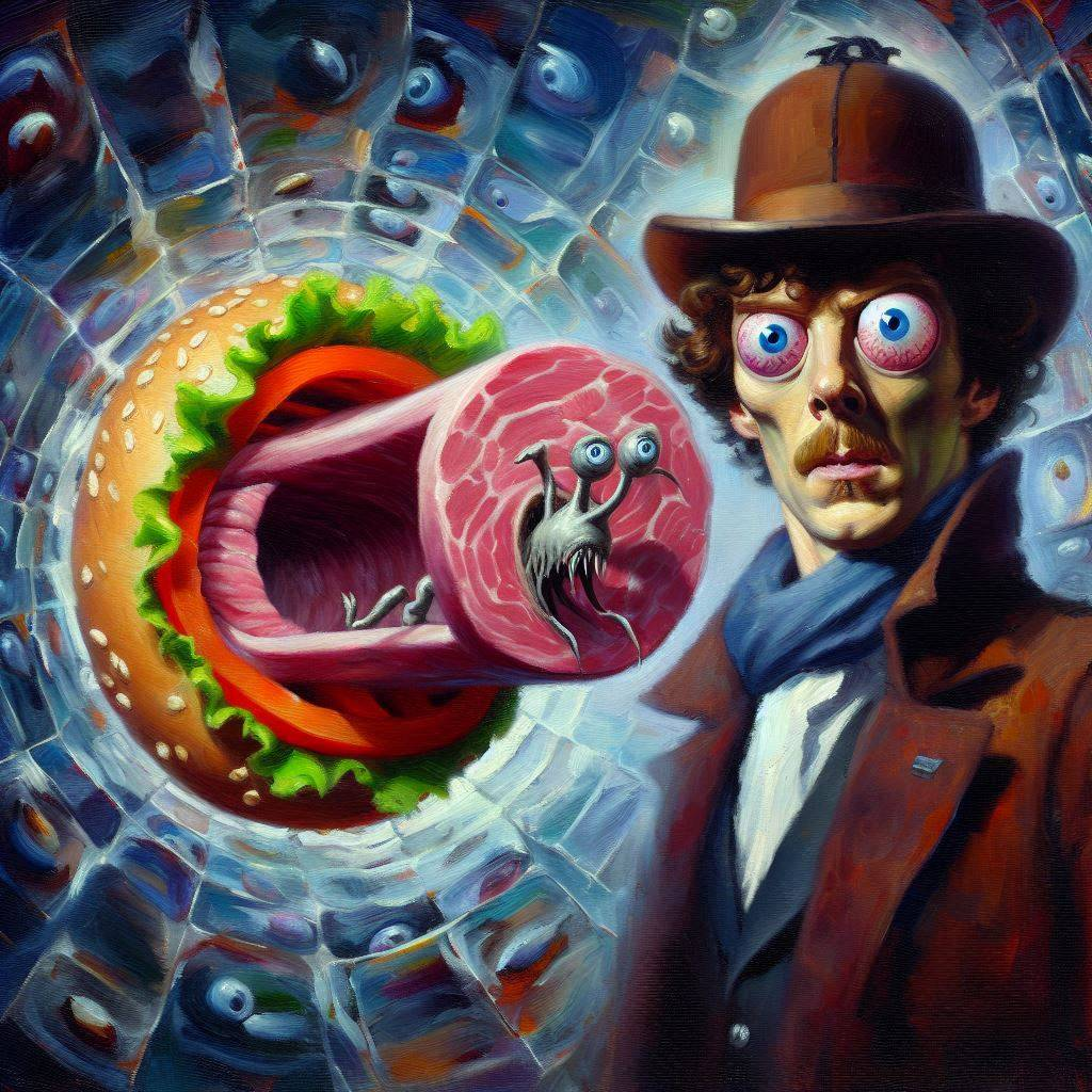 BURGER SPITTING OUT NIGHTMARE CREATURES