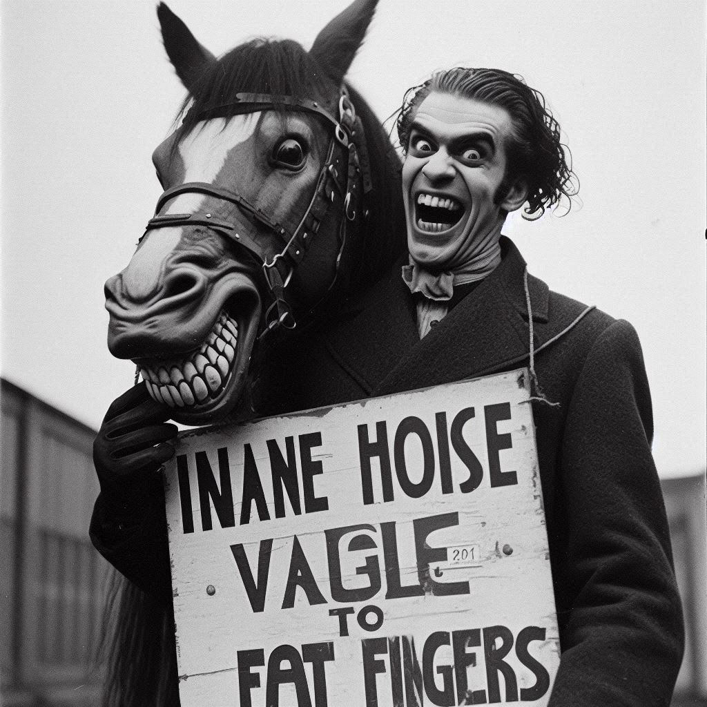 CLOWN HORSE MASTURBATING ON HUMANITY'S STUPIDITY