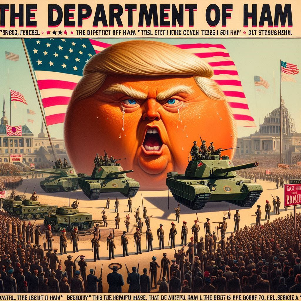 ORANGE HEAD SCREAMING AT TANKS OF DOOM