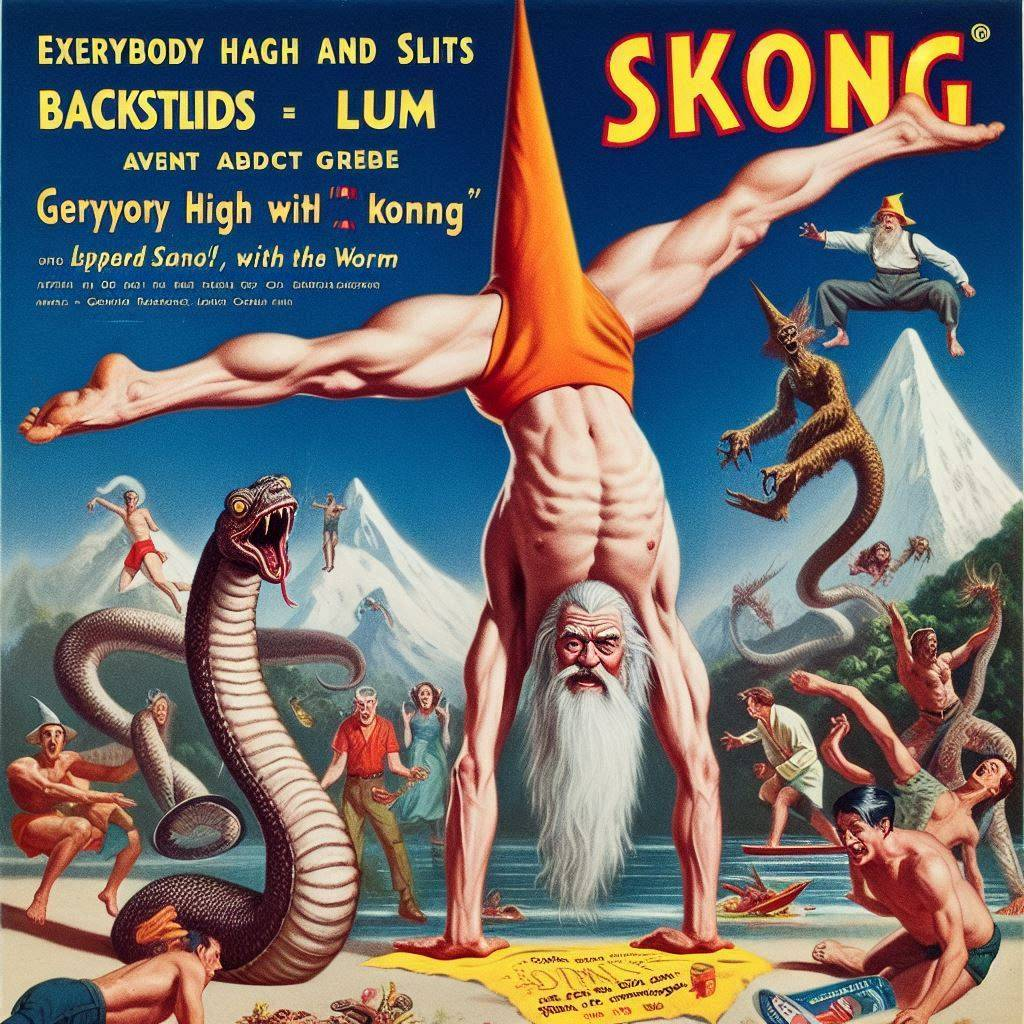 GODS FLIPPING OFF MORTALS IN A CARNIVAL OF CHAOS