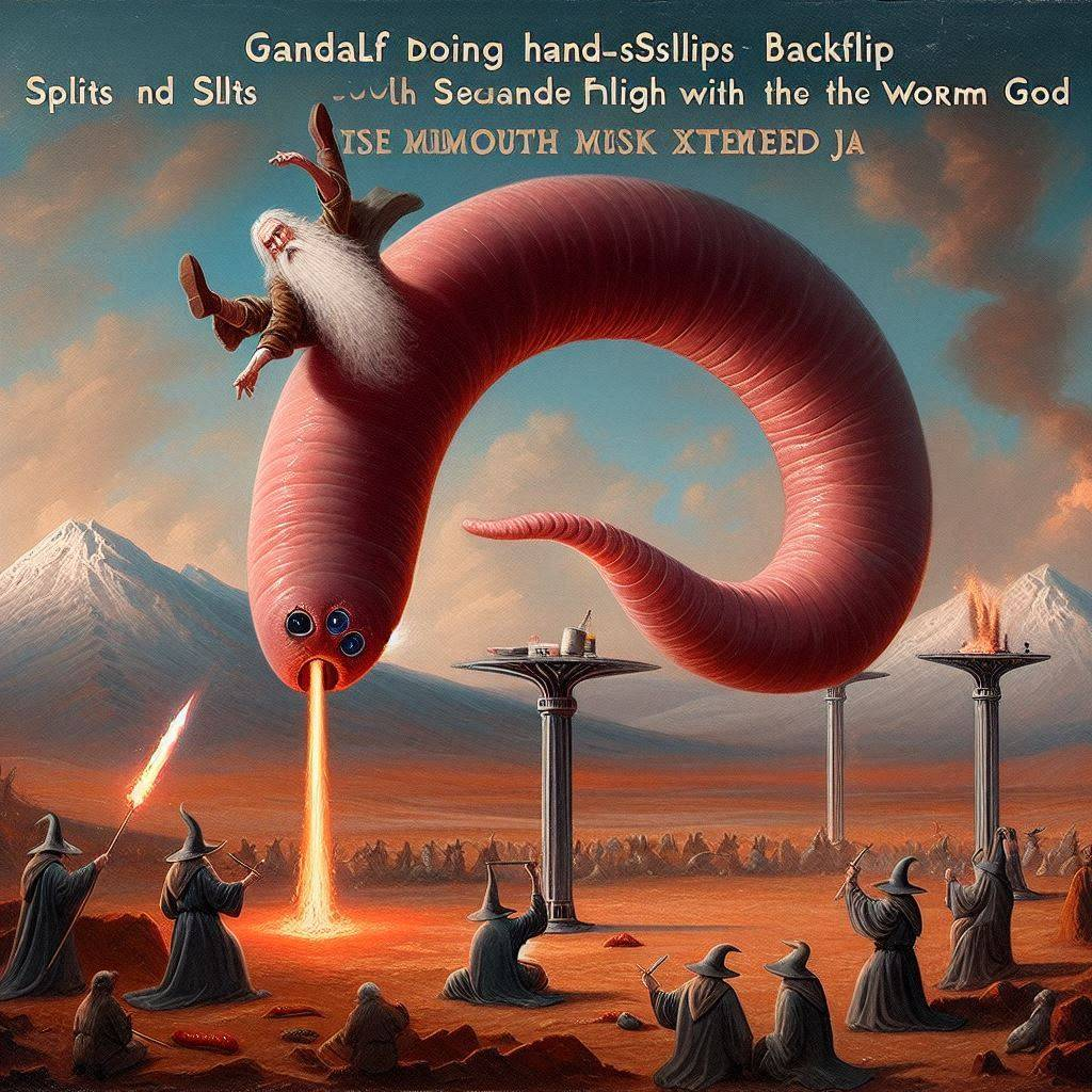 WORM GOD SPITTING FIRE AND CHAOS