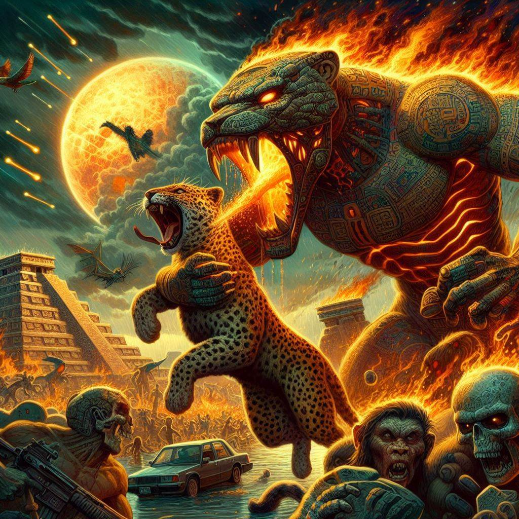 GODS EATING CATS IN A FIRESTORM OF CHAOS