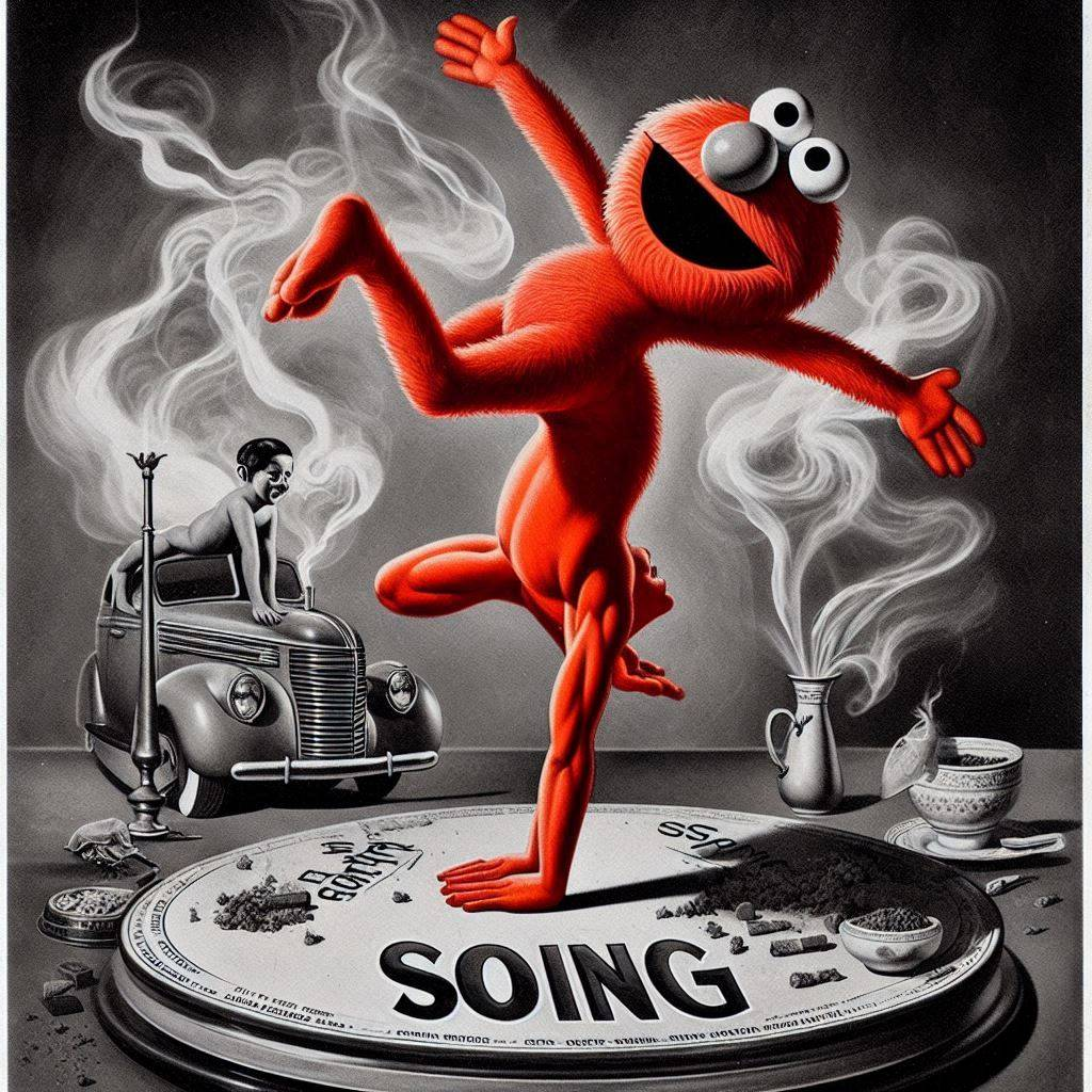 ELMO'S NIGHTMARE DANCE ON A TOILET SEAT