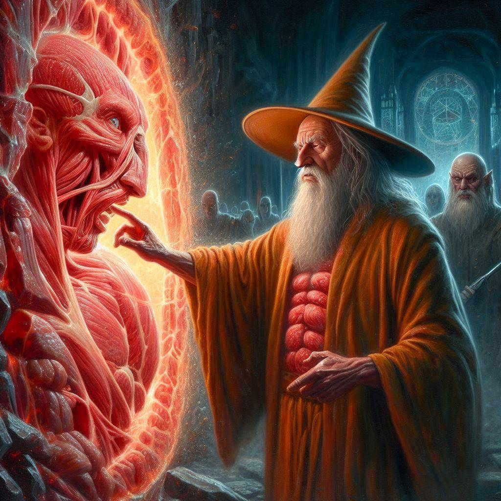 WIZARD FINGERING FLESHY PORTALS TO HELL