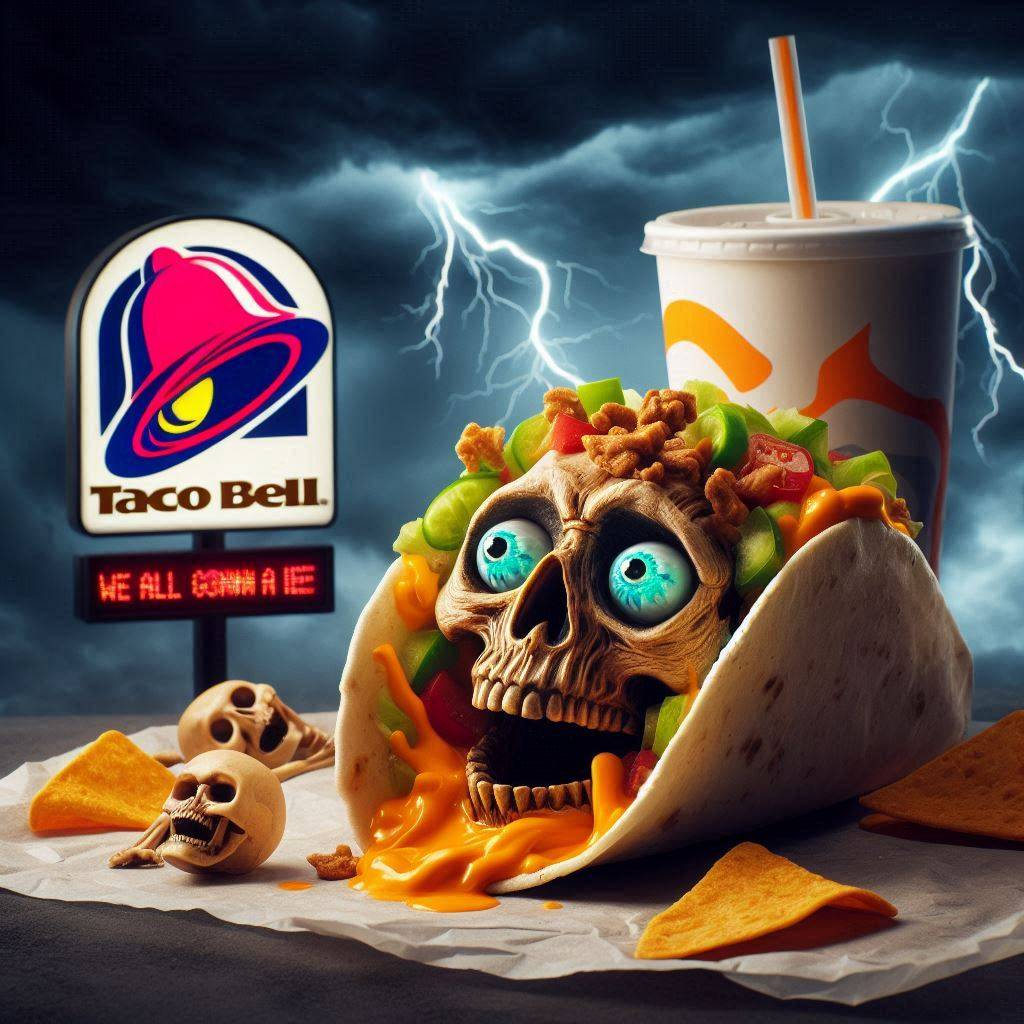 TACO DEATH SCREAMING IN CHEESY AGONY
