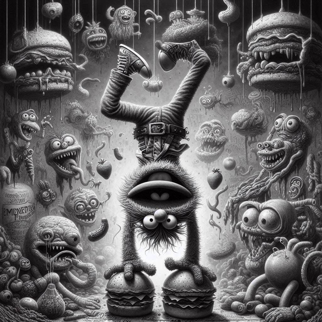 MONSTERS EATING BURGERS LIKE THEY'RE SOULS