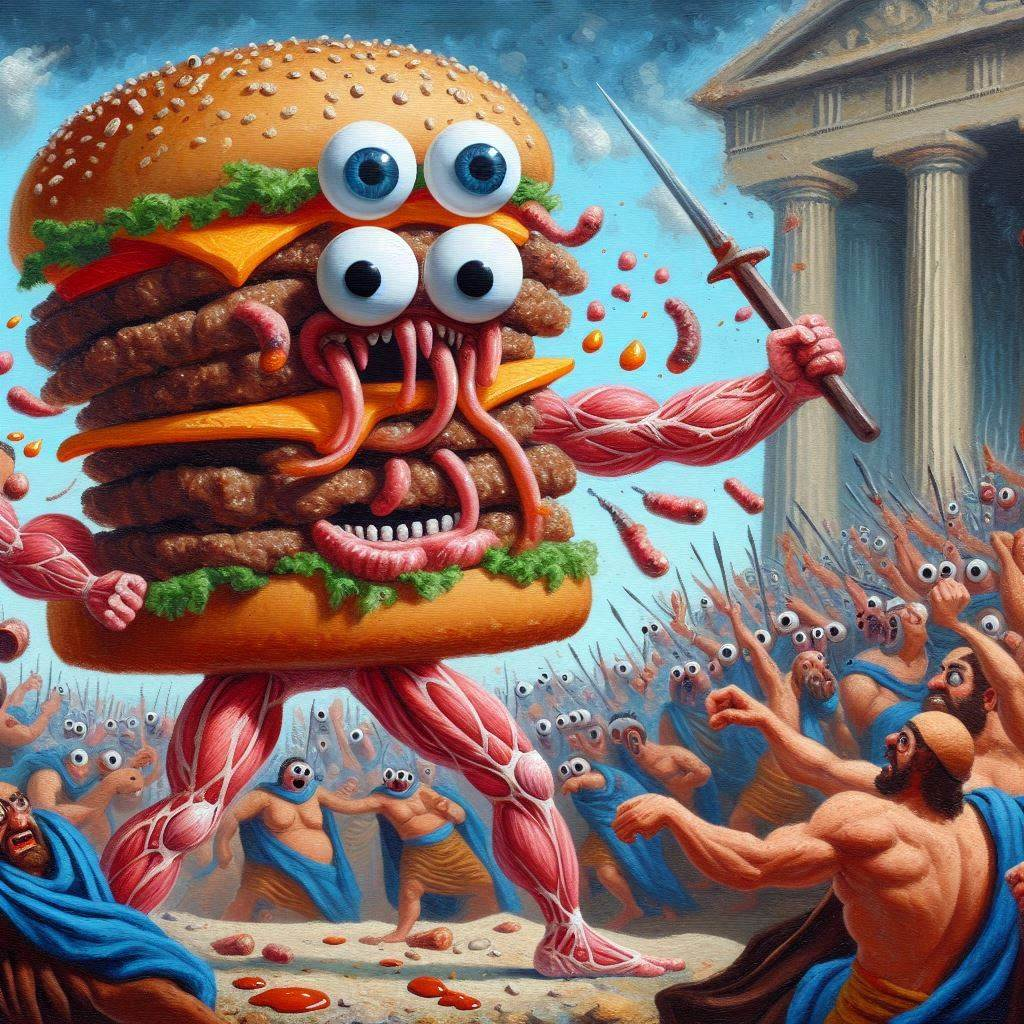 HAMBURGER SLAYING WITH MEATY FURY