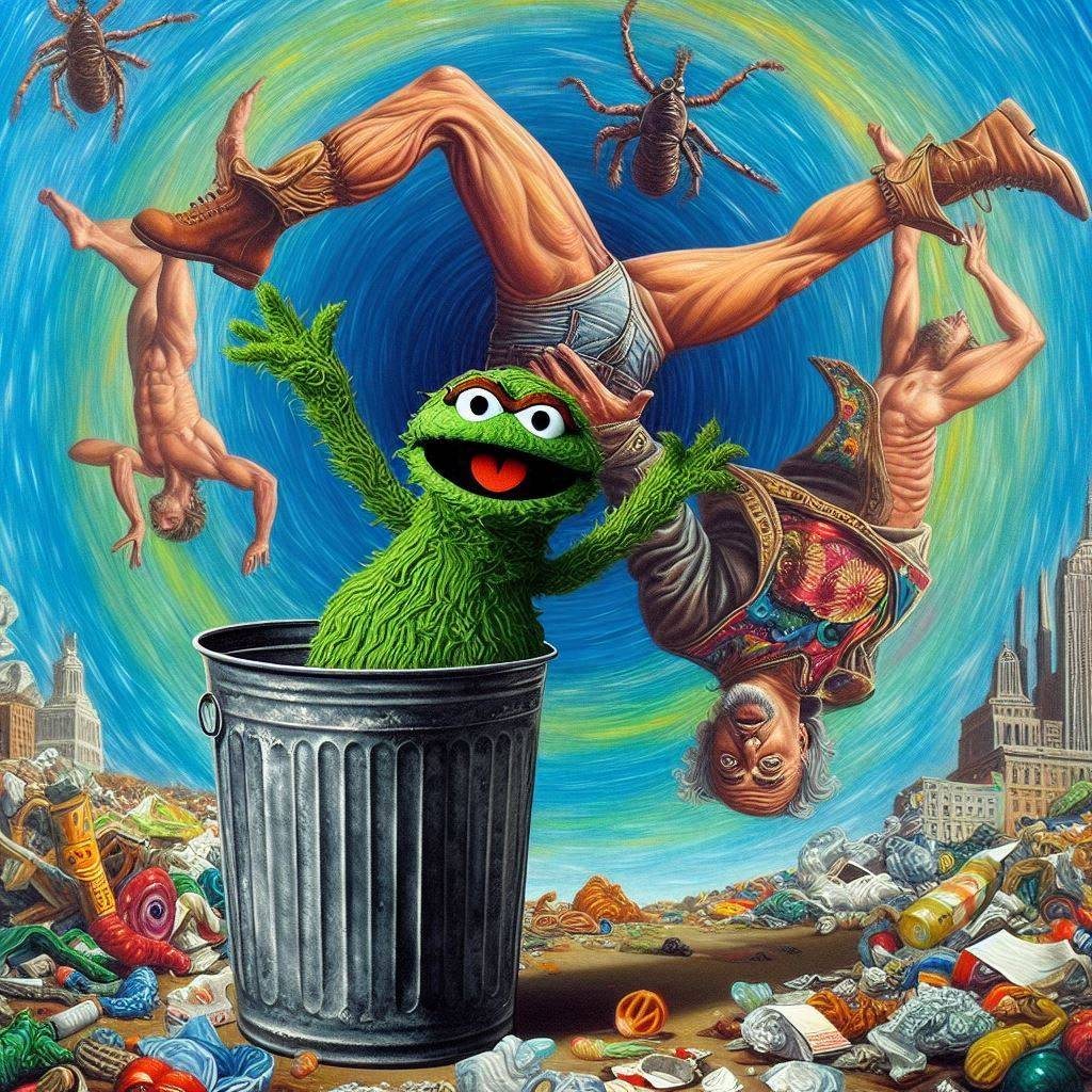 MONSTERS DANCING IN A TRASH CAN CARNIVAL