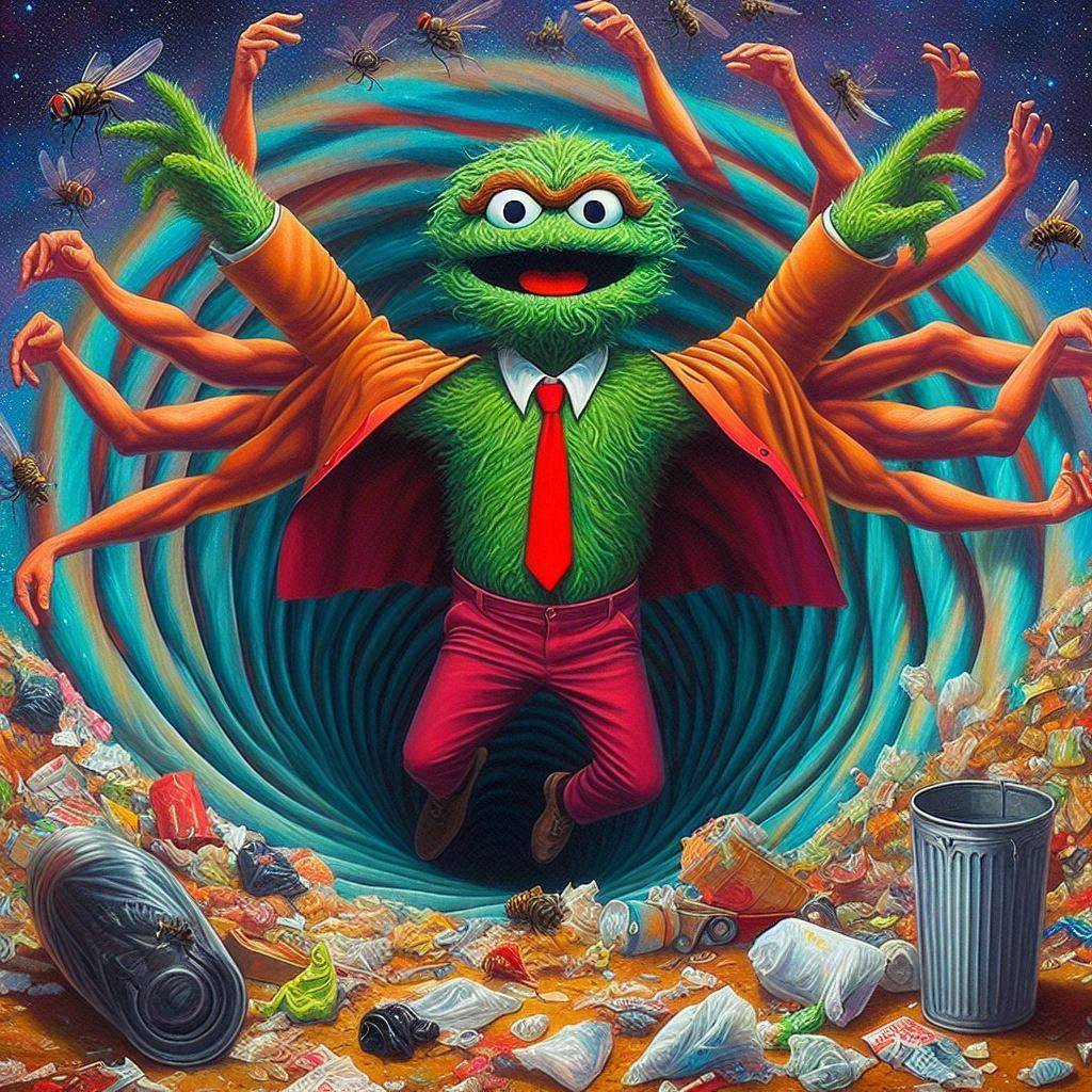 GARBAGE MONSTER WITH A HIVE MIND OF TRASH