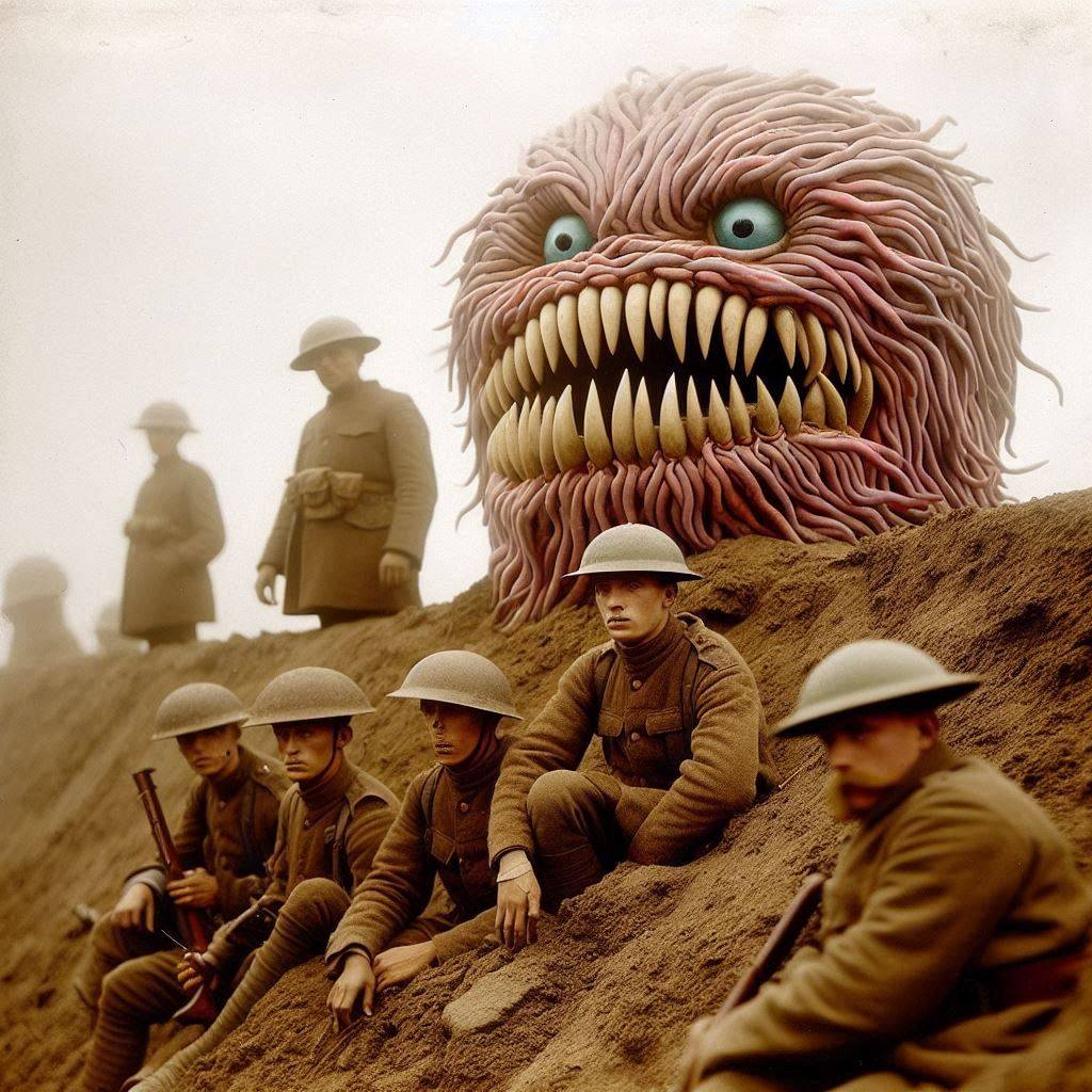 MONSTER GOBBLING SOLDIERS LIKE CHEWY CANDY