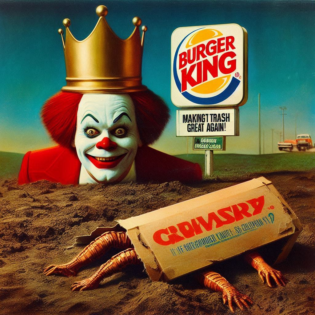 CLOWN KING SHOVELING TRASH INTO YOUR SOUL
