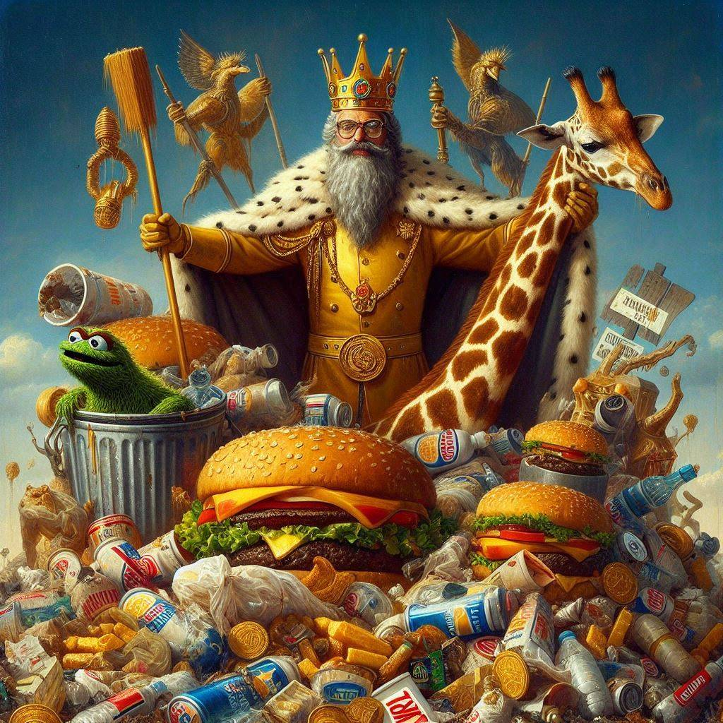 KING OF GARBAGE FEASTING ON TRASHED GLORY