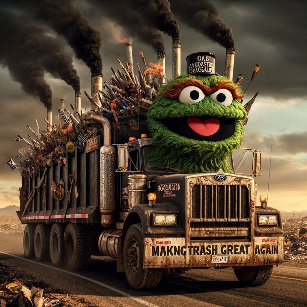 GARBAGE TRUCK SPEWING POLLUTION'S DIRTY SECRETS