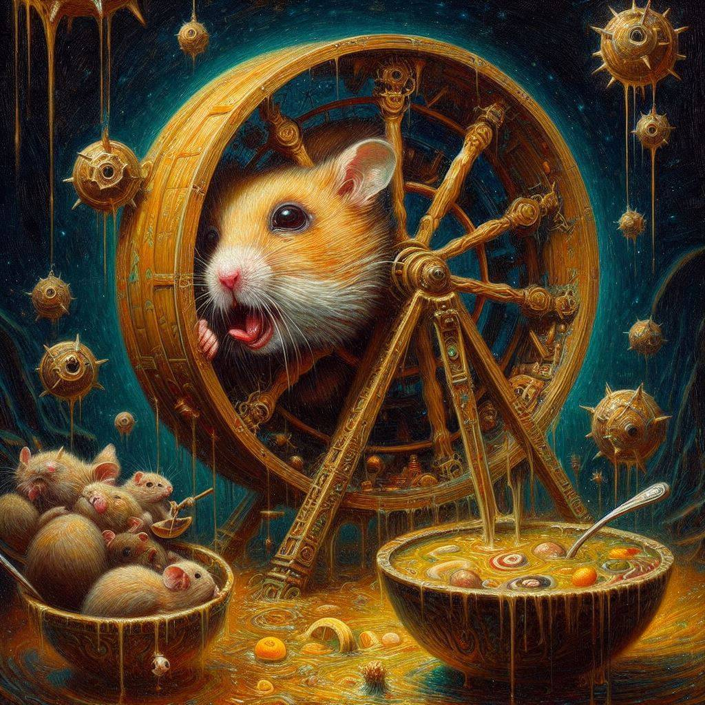 HAMSTERS SPINNING IN A GOOEY NIGHTMARE