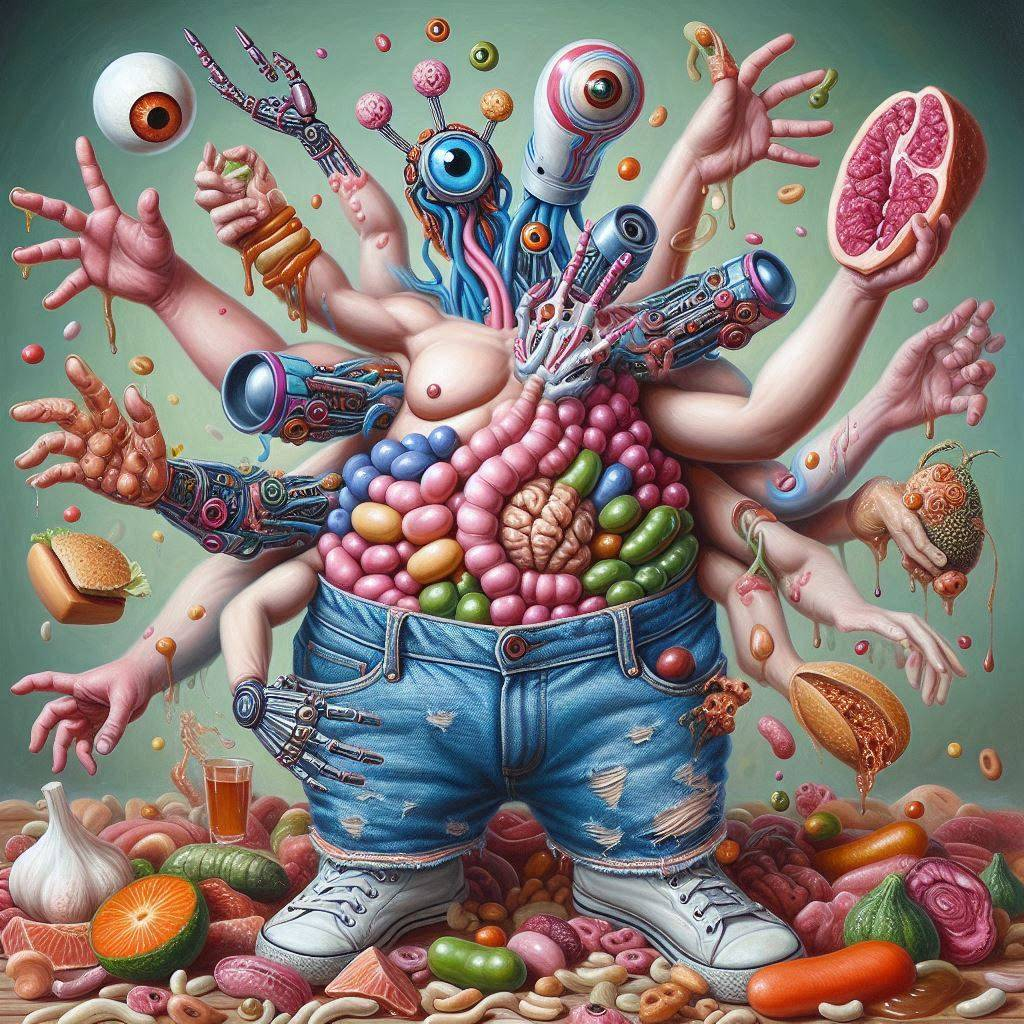 BRAIN GUTS SPILLING OUT LIKE GROSS CANDY