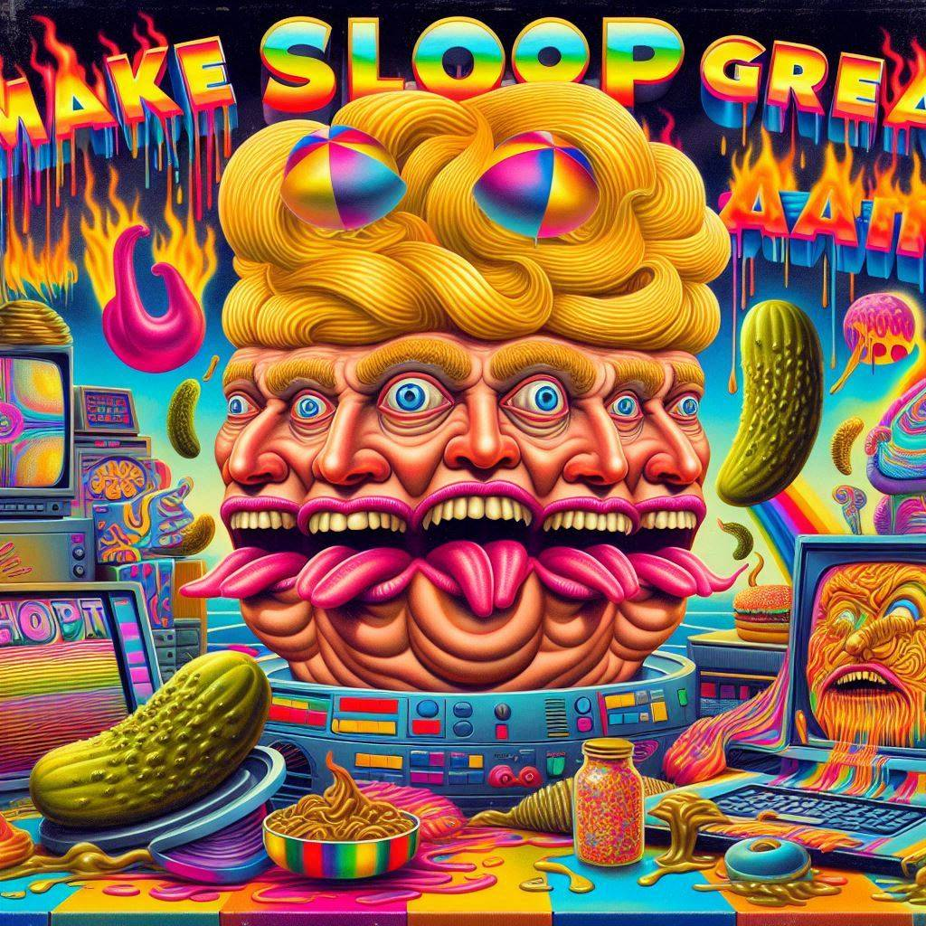 MULTI-FACED MONSTER SPITTING OUT GOOEY CHAOS