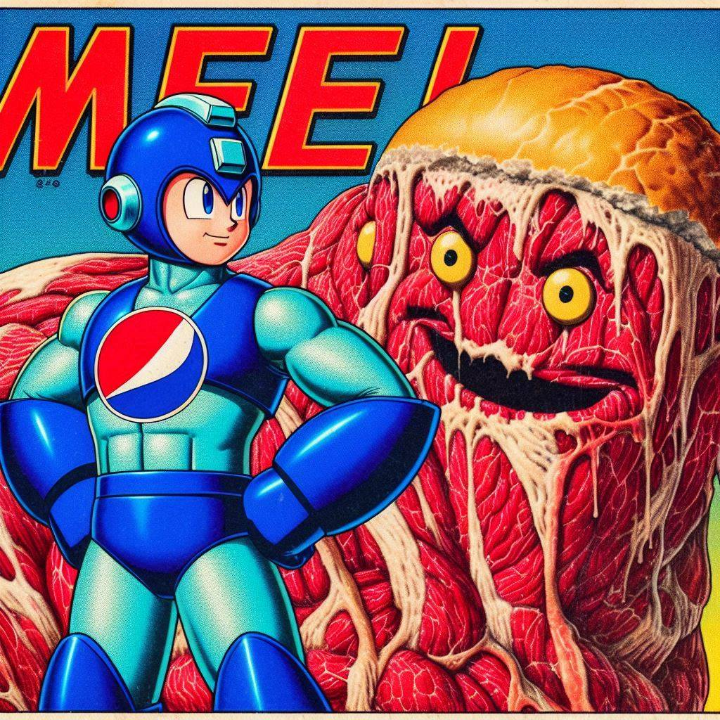 MEAT MONSTER HUMPING A ROBOT'S BLUE BALLS