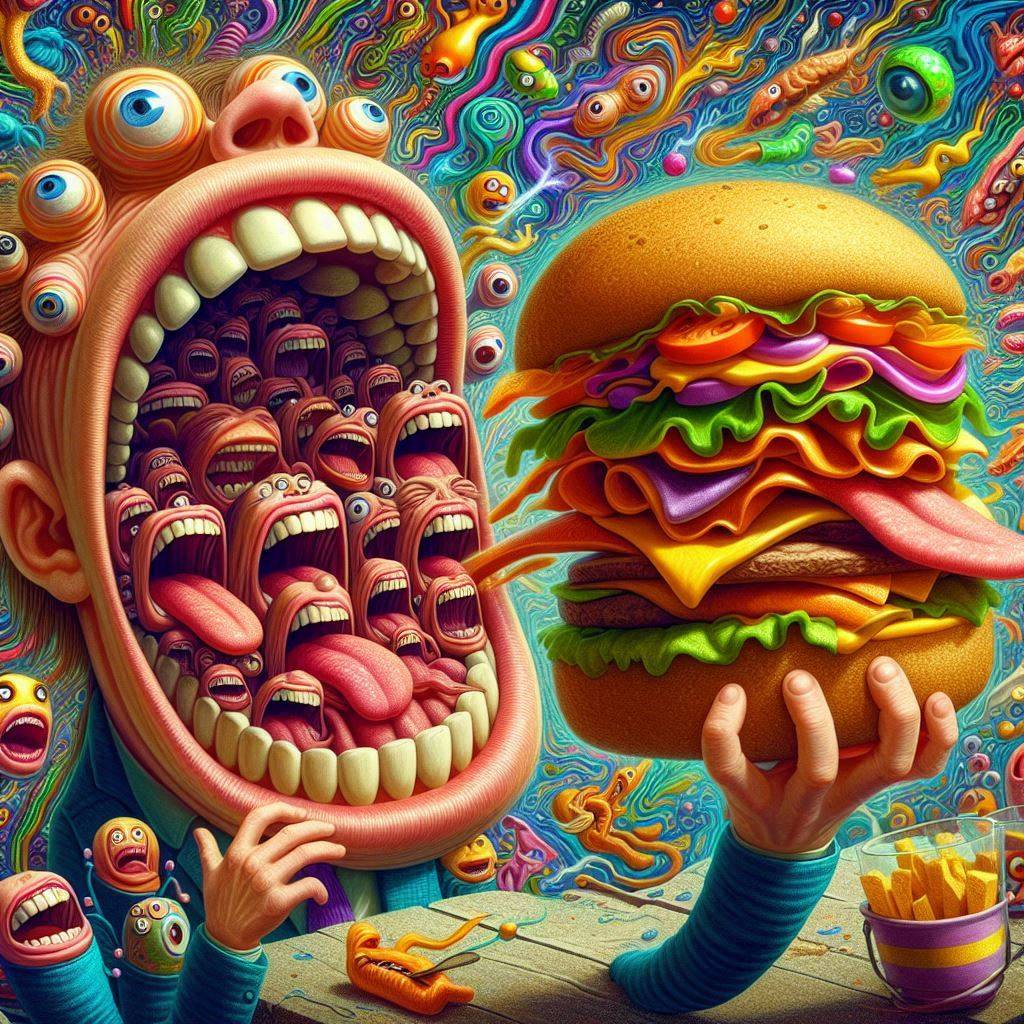 MOUTHFUL OF CHAOS AND GREASY DELIGHT