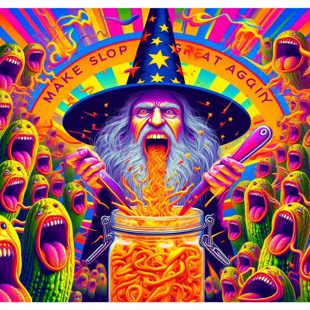 WIZARD SPITTING FIRE INTO PICKLE HELL