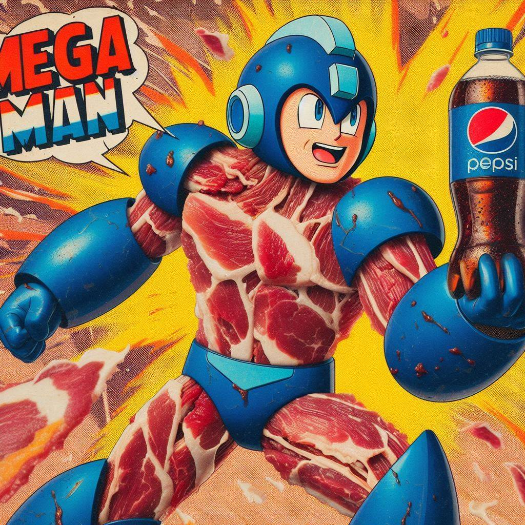 MEAT MAN PUNCHING PEPSI INTO YOUR SOUL