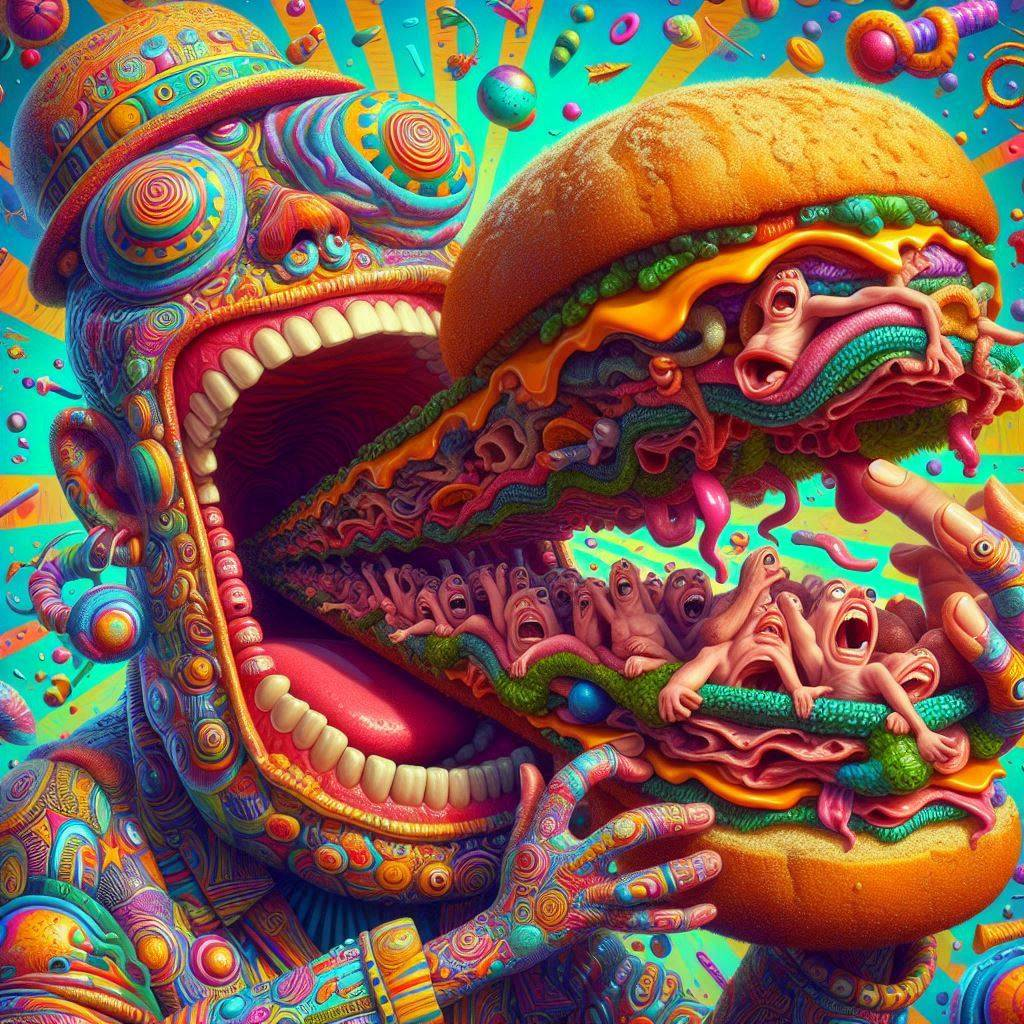 MONSTER MUNCHING ON SCREAMING MEAT SLABS