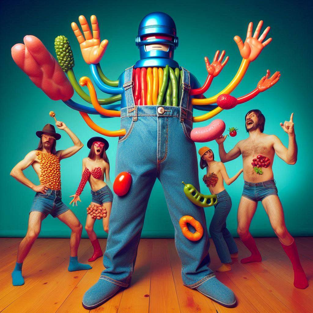 VEGETABLES SHOVING FINGERS IN YOUR FACE