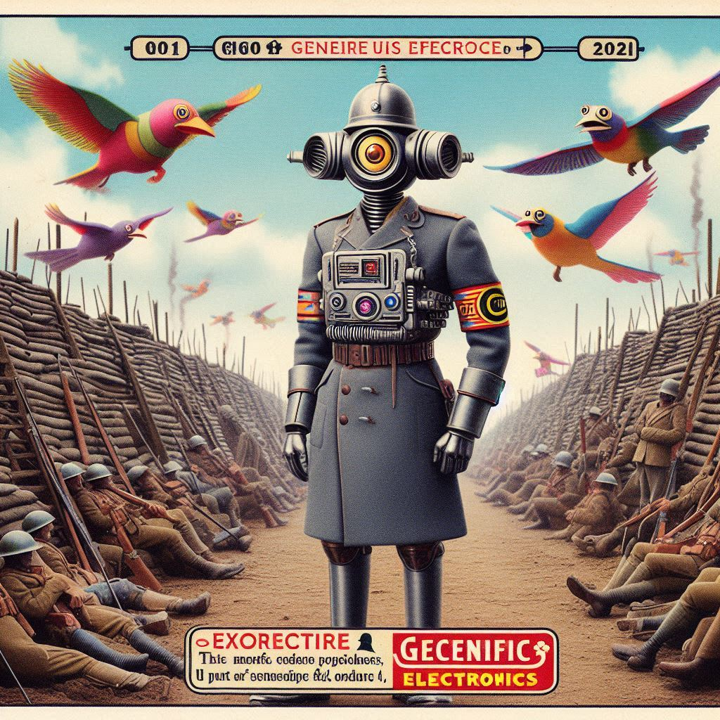 ROBOTIC SOLDIER BRAINFUCKING THE SKY WITH BIRDS