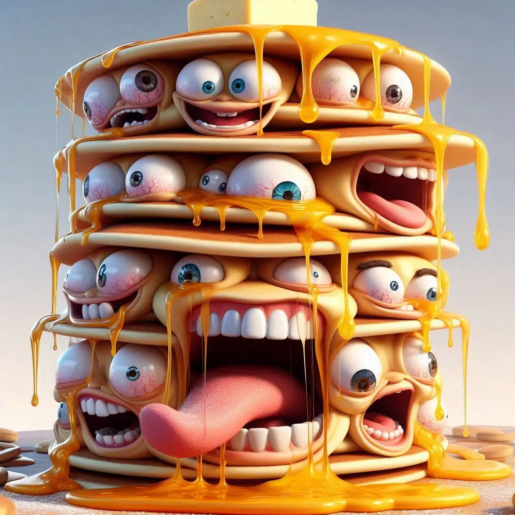 PANCAKES SCREAMING IN A SYRUPY ORGY