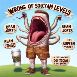 MONSTER GOBBLING BEANS AND SPITTING JORTS