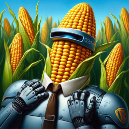CORNHEAD ROBOT SUCKING ON FERTILIZER