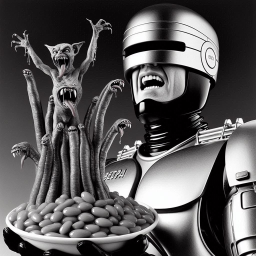 ROBOT SERVING NIGHTMARES ON A PLATTER OF CANDY