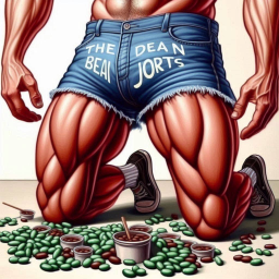 MUSCLES SHOVELING BEANS INTO THE VOID