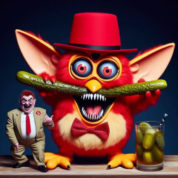 MONSTER MUNCHING ON PICKLES LIKE A GLUTTONOUS BEAST