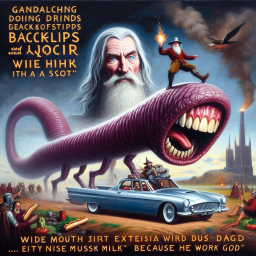 WORM EATING CARS AND SPITTING OUT WIZARDS