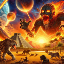 GODS FINGERING THE SUN WITH FURY