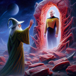 WIZARD FINGERING A MEAT PORTAL TO SPACE