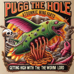 FISH WITH WINGS SHOVING SKELETONS INTO THE VOID