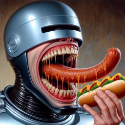 ROBOTIC MOUTH DEVOURING MEATY DELIGHTS