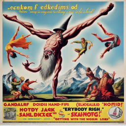 GODS DOING ACROBATICS ON MOUNTAIN'S BACK